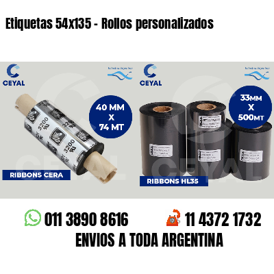 Etiquetas 54x135 - Rollos personalizados