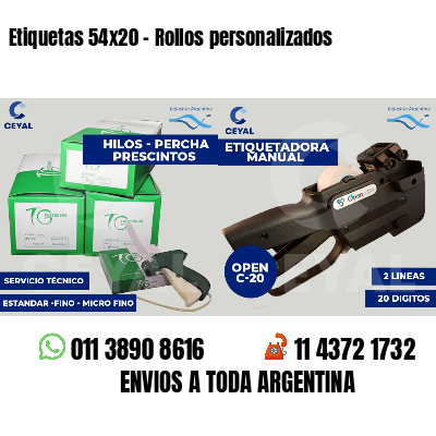 Etiquetas 54x20 - Rollos personalizados