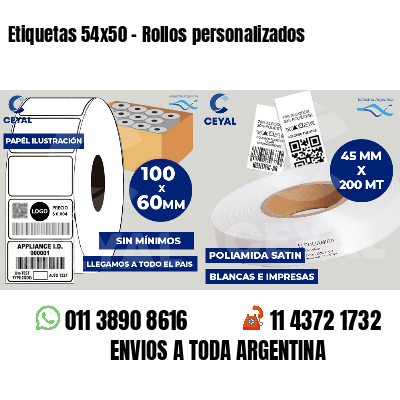 Etiquetas 54x50 - Rollos personalizados