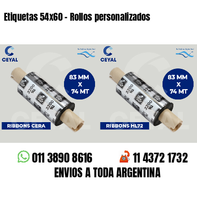 Etiquetas 54x60 - Rollos personalizados