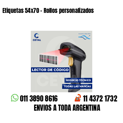 Etiquetas 54x70 - Rollos personalizados