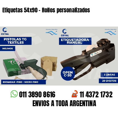Etiquetas 54x90 - Rollos personalizados