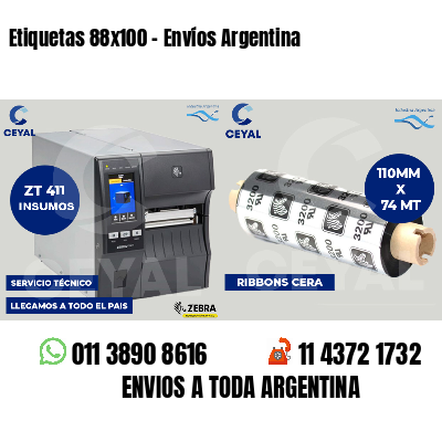 Etiquetas 88x100 - Envíos Argentina