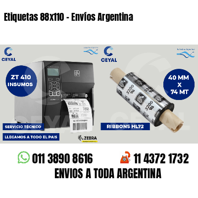 Etiquetas 88x110 - Envíos Argentina