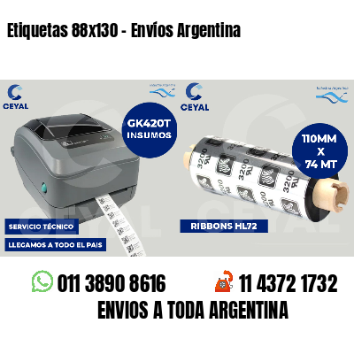 Etiquetas 88x130 - Envíos Argentina