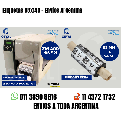 Etiquetas 88x140 - Envíos Argentina