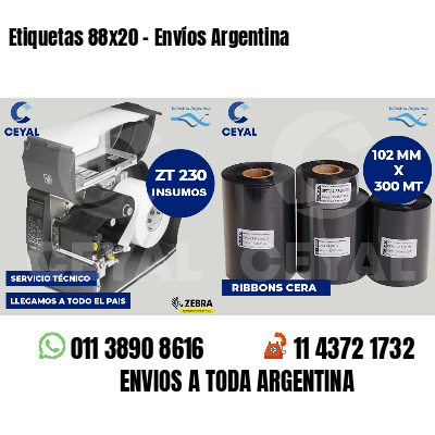 Etiquetas 88x20 - Envíos Argentina