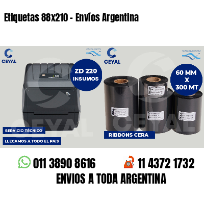 Etiquetas 88x210 - Envíos Argentina