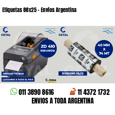 Etiquetas 88x25 - Envíos Argentina