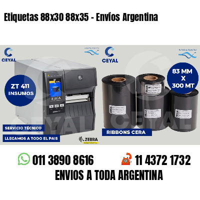 Etiquetas 88x30 88x35 - Envíos Argentina
