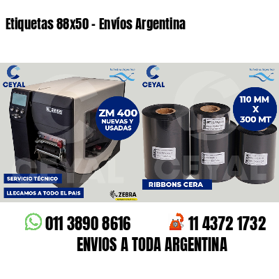 Etiquetas 88x50 - Envíos Argentina