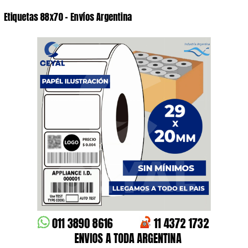 Etiquetas 88×70 – Envíos Argentina