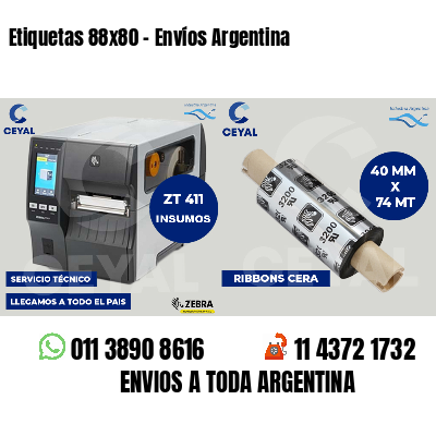 Etiquetas 88x80 - Envíos Argentina