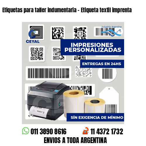 Etiquetas para taller indumentaria - Etiqueta textil imprenta