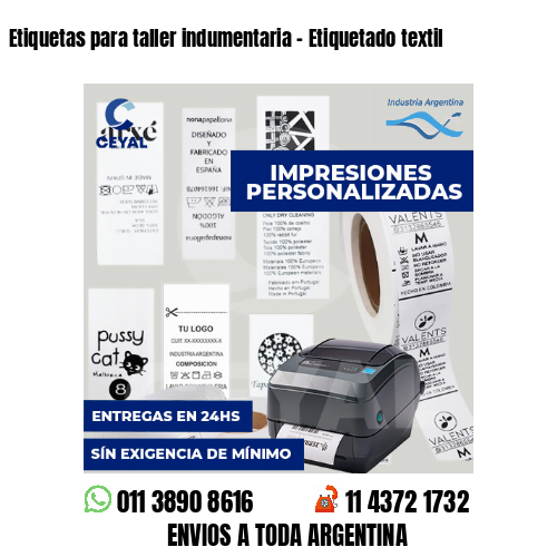 Etiquetas para taller indumentaria - Etiquetado textil