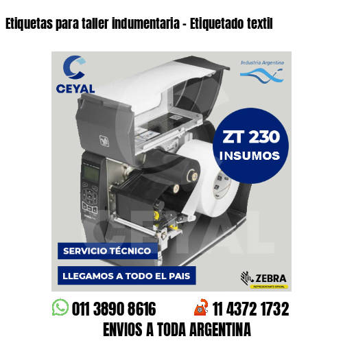 Etiquetas para taller indumentaria - Etiquetado textil