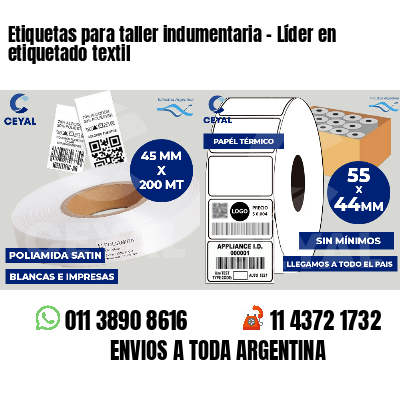 Etiquetas para taller indumentaria - Líder en etiquetado textil