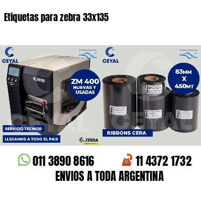 Etiquetas para zebra 33x135