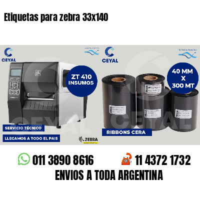 Etiquetas para zebra 33x140
