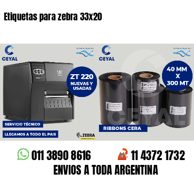 Etiquetas para zebra 33x20