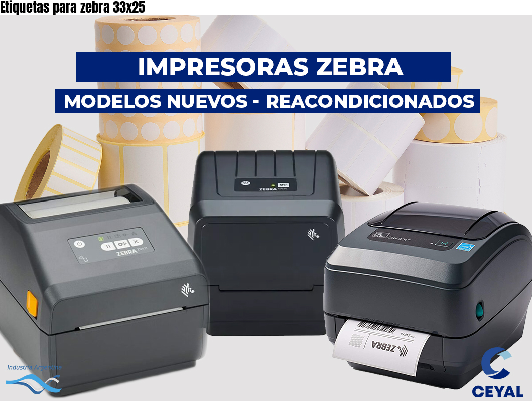 Etiquetas para zebra 33x25