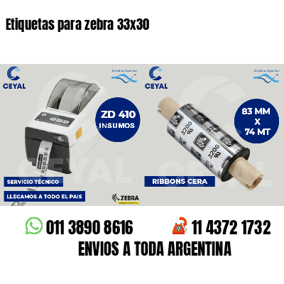 Etiquetas para zebra 33x30