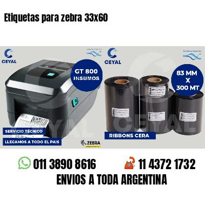 Etiquetas para zebra 33x60