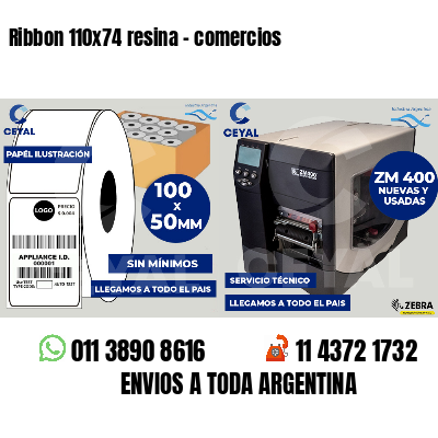 Ribbon 110x74 resina - comercios