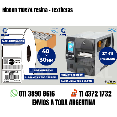 Ribbon 110x74 resina - textileras