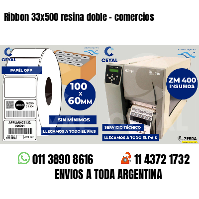 Ribbon 33x500 resina doble - comercios