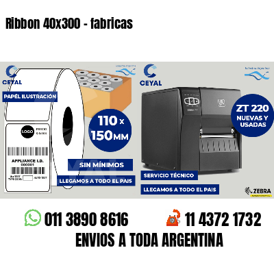 Ribbon 40x300 - fabricas