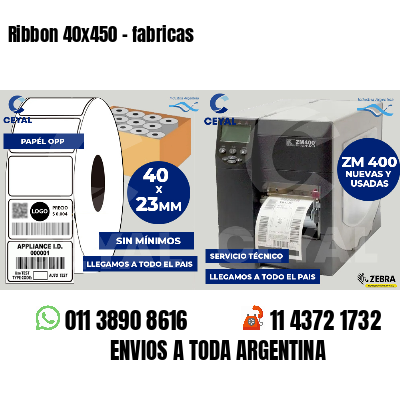 Ribbon 40x450 - fabricas