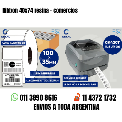 Ribbon 40x74 resina - comercios