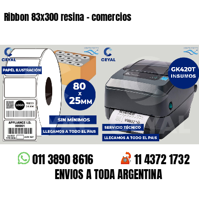 Ribbon 83x300 resina - comercios