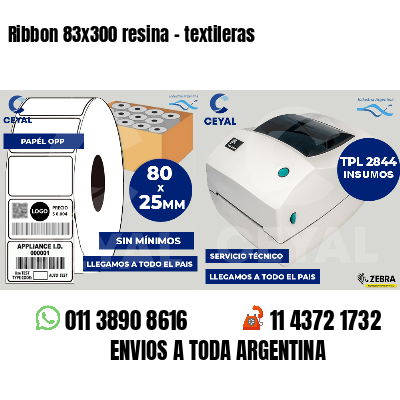 Ribbon 83x300 resina - textileras