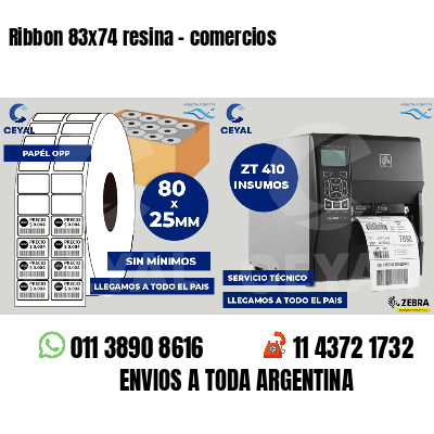 Ribbon 83x74 resina - comercios