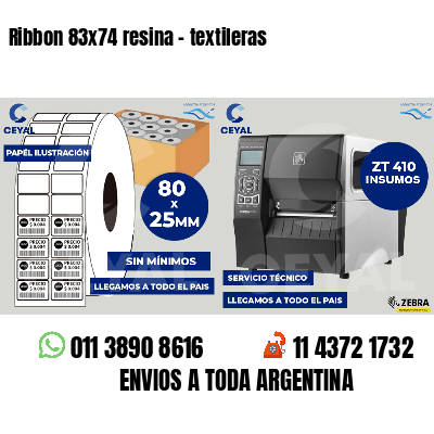 Ribbon 83x74 resina - textileras