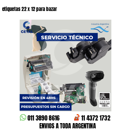 etiquetas 22 x 12 para bazar
