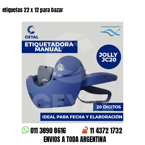 etiquetas 22 x 12 para bazar