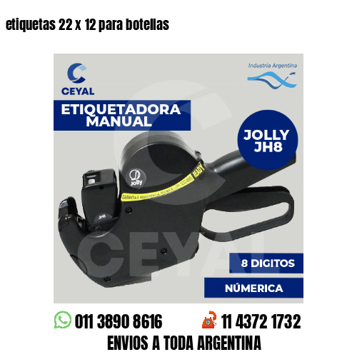 etiquetas 22 x 12 para botellas 