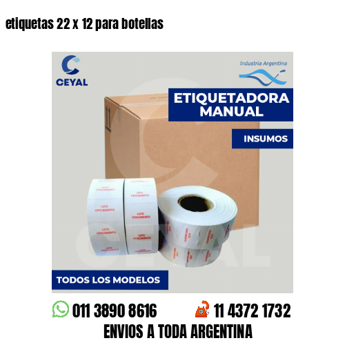 etiquetas 22 x 12 para botellas 