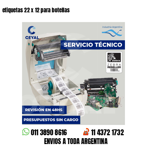 etiquetas 22 x 12 para botellas 