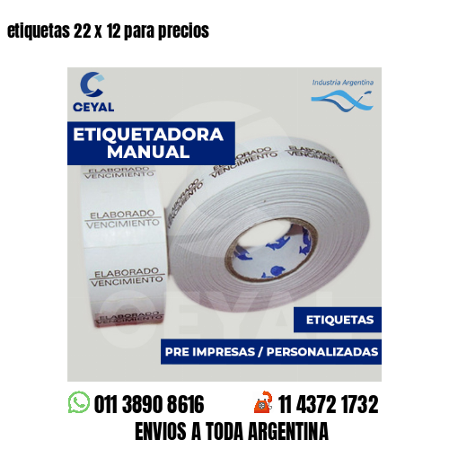 etiquetas 22 x 12 para precios