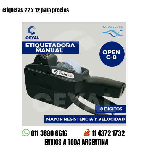 etiquetas 22 x 12 para precios