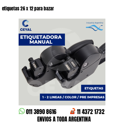 etiquetas 26 x 12 para bazar