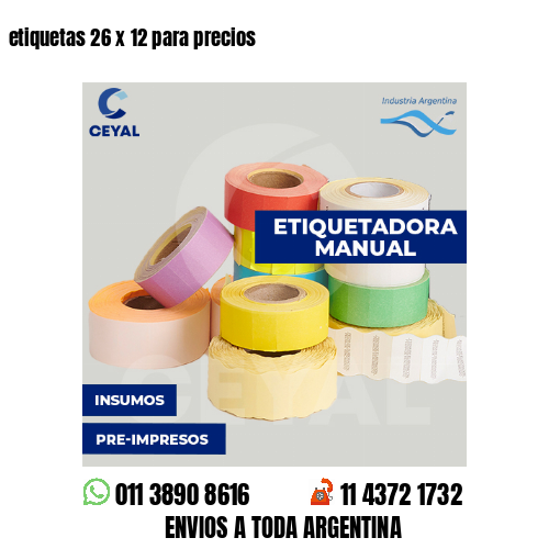 etiquetas 26 x 12 para precios