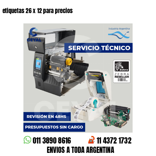 etiquetas 26 x 12 para precios