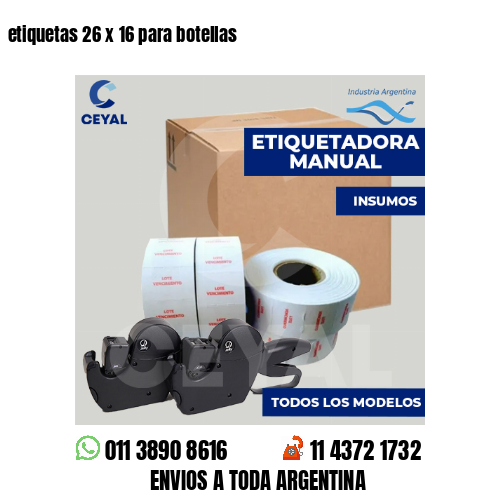 etiquetas 26 x 16 para botellas 