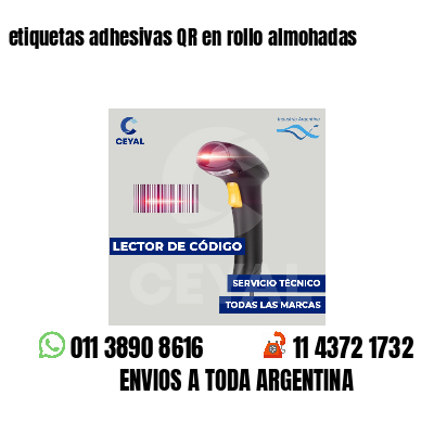 etiquetas adhesivas QR en rollo almohadas