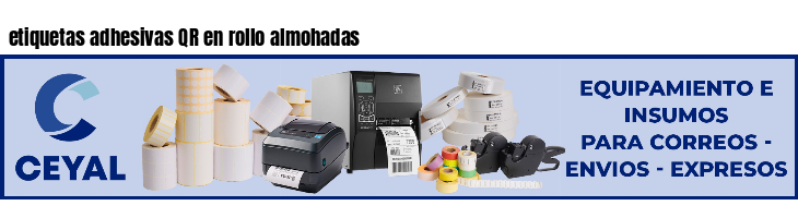 etiquetas adhesivas QR en rollo almohadas